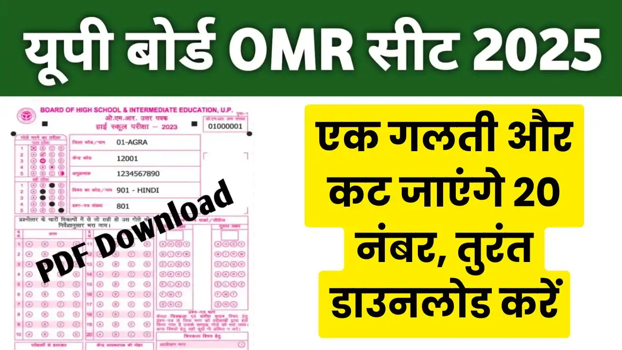 UP Board 10th OMR Sheet 2025